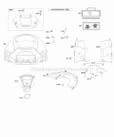 Air Cleaner Blower Housing Diagram and Parts List for 403677-0343-E1  Briggs and Stratton Engine
